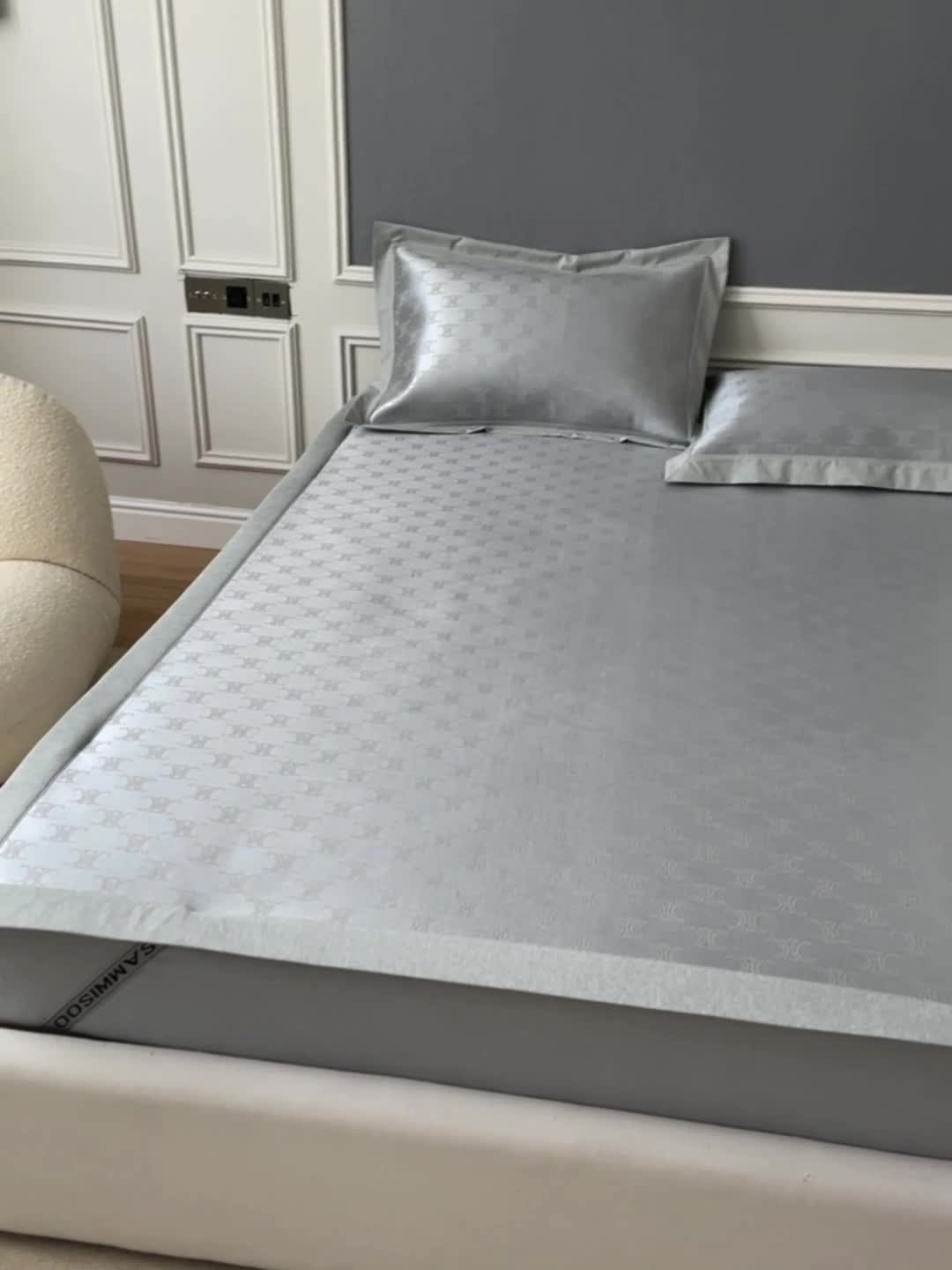 91家纺网 家纺一手货源 找家纺 三味舒屋 2025新款抗菌防螨凉感提花冰丝席 凯利