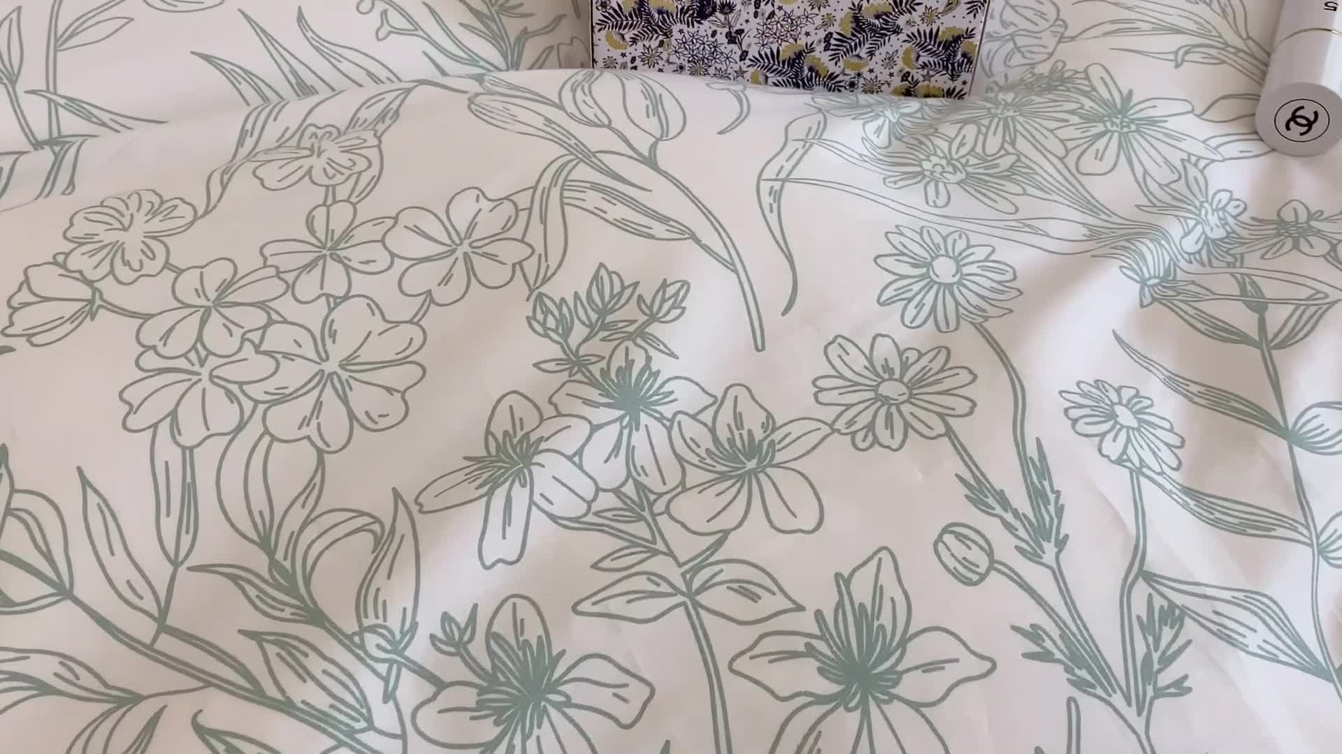 91家纺网 家纺一手货源 找家纺 昔可 2022新款英式庄园风全棉四件套 绿意庄园