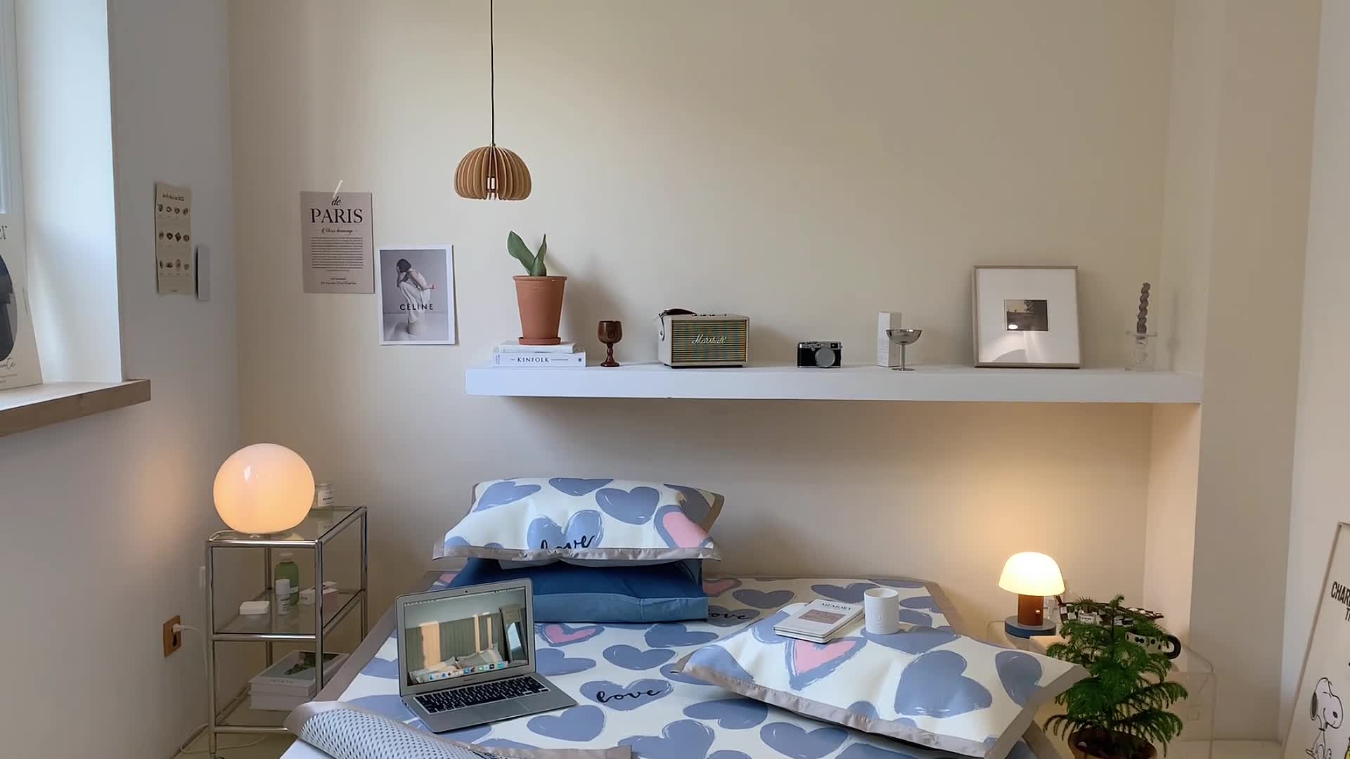 91家纺网 家纺一手货源 找家纺 昔可 2022新款900D数码印花冰藤养生席 撞色爱心蓝