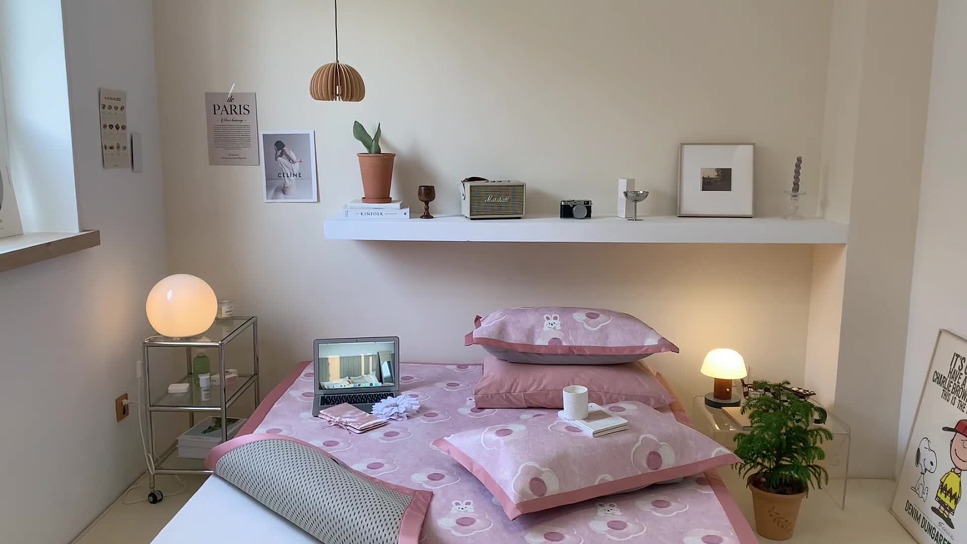 91家纺网 家纺一手货源 找家纺 昔可 2022新款900D数码印花冰藤养生席 粉花花兔