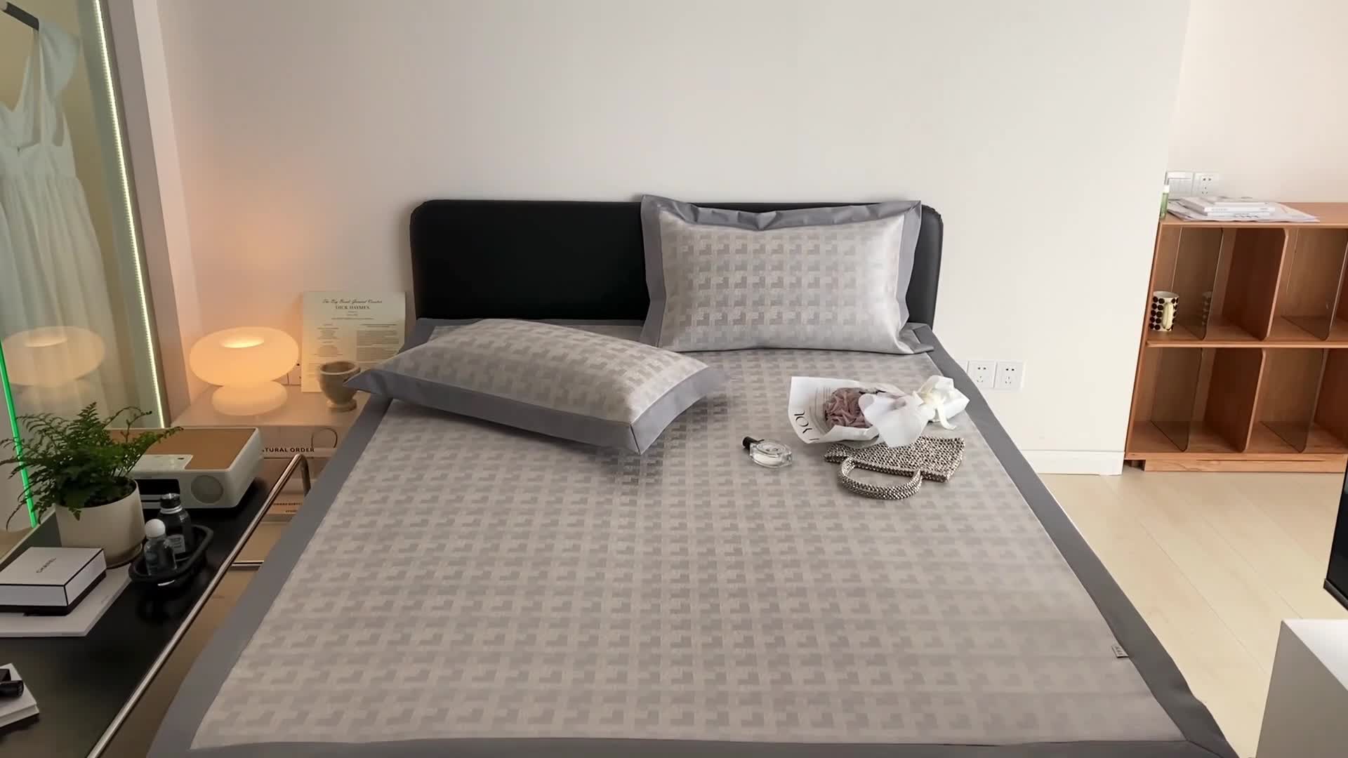 91家纺网 家纺一手货源 找家纺 昔可 2022新款900D水洗提花养生凉席 几何纹理