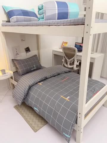 91家纺网 家纺一手货源 找家纺 牛魔王 2022新款12868大学生全棉三件套羽丝棉六件套 洛克空间