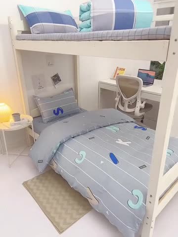 91家纺网 家纺一手货源 找家纺 牛魔王 2022新款12868大学生全棉三件套羽丝棉六件套 绅士品格