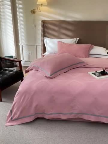 91家纺网 家纺一手货源 找家纺 （总）艾莱家纺2022新款华夫格全棉水洗棉四件套-卡诺凡