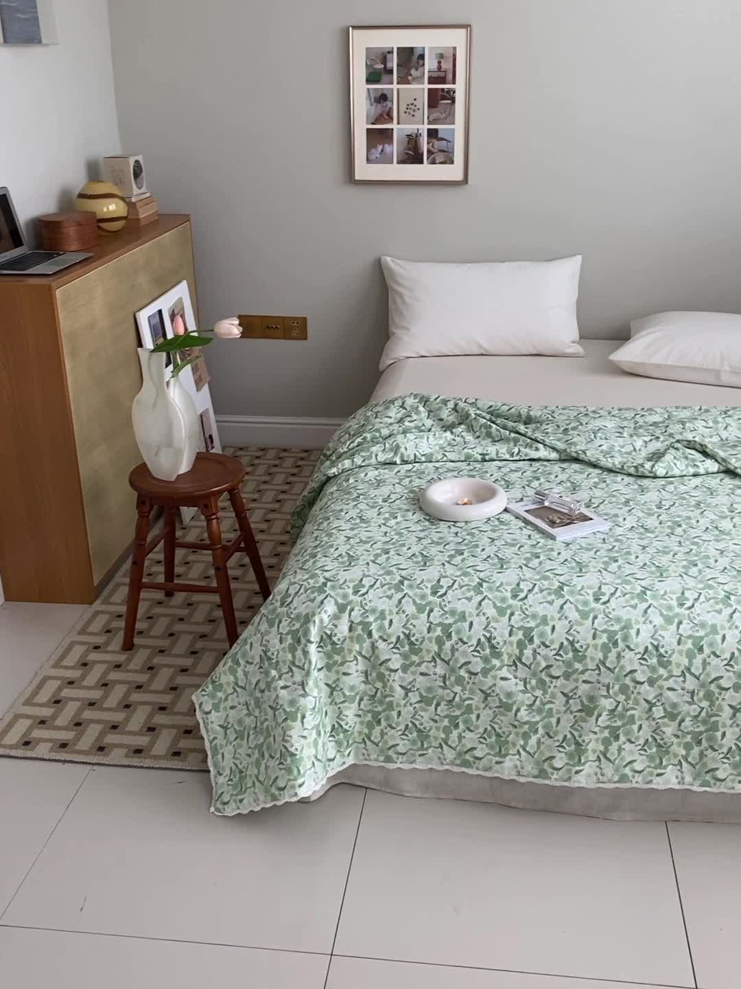 91家纺网 家纺一手货源 找家纺 棉眠 2022新款13070全棉碎花系列夏被 芮心