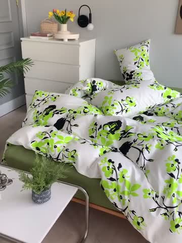 91家纺网 家纺一手货源 找家纺 怡家居 2022新款第六批全棉印花四件套 清香