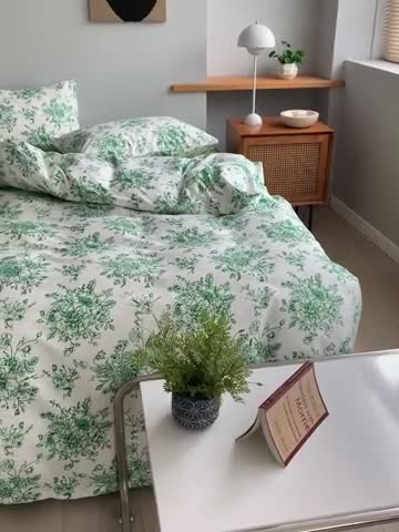 91家纺网 家纺一手货源 找家纺 怡家居 2022新款第六批全棉印花四件套 秋月