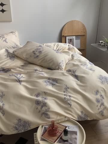 91家纺网 家纺一手货源 找家纺 怡家居 2022新款第六批全棉印花四件套 幽兰