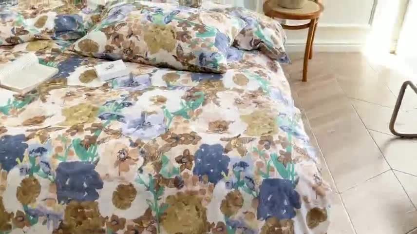 91家纺网 家纺一手货源 找家纺 （总）窝米2022新款13370全棉四件套花卉系列