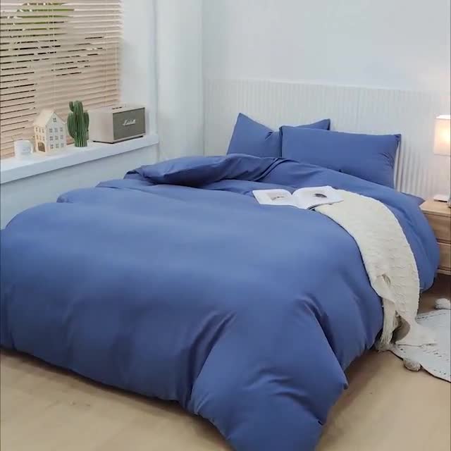 91家纺网 家纺一手货源 找家纺 乐居坊 2023新款纯色忆丝棉四件套 香菲-宾利兰