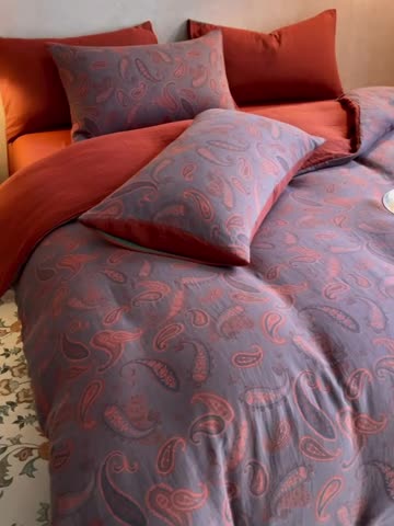 91家纺网 家纺一手货源 找家纺 黛馨 2023新款复古双层纱四件套 戴维-2