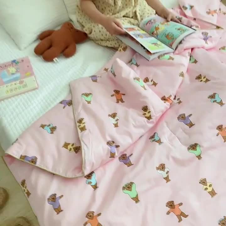 91家纺网 家纺一手货源 找家纺 （总）汇庭 2022新款A类儿童印花大豆夏被被子被芯