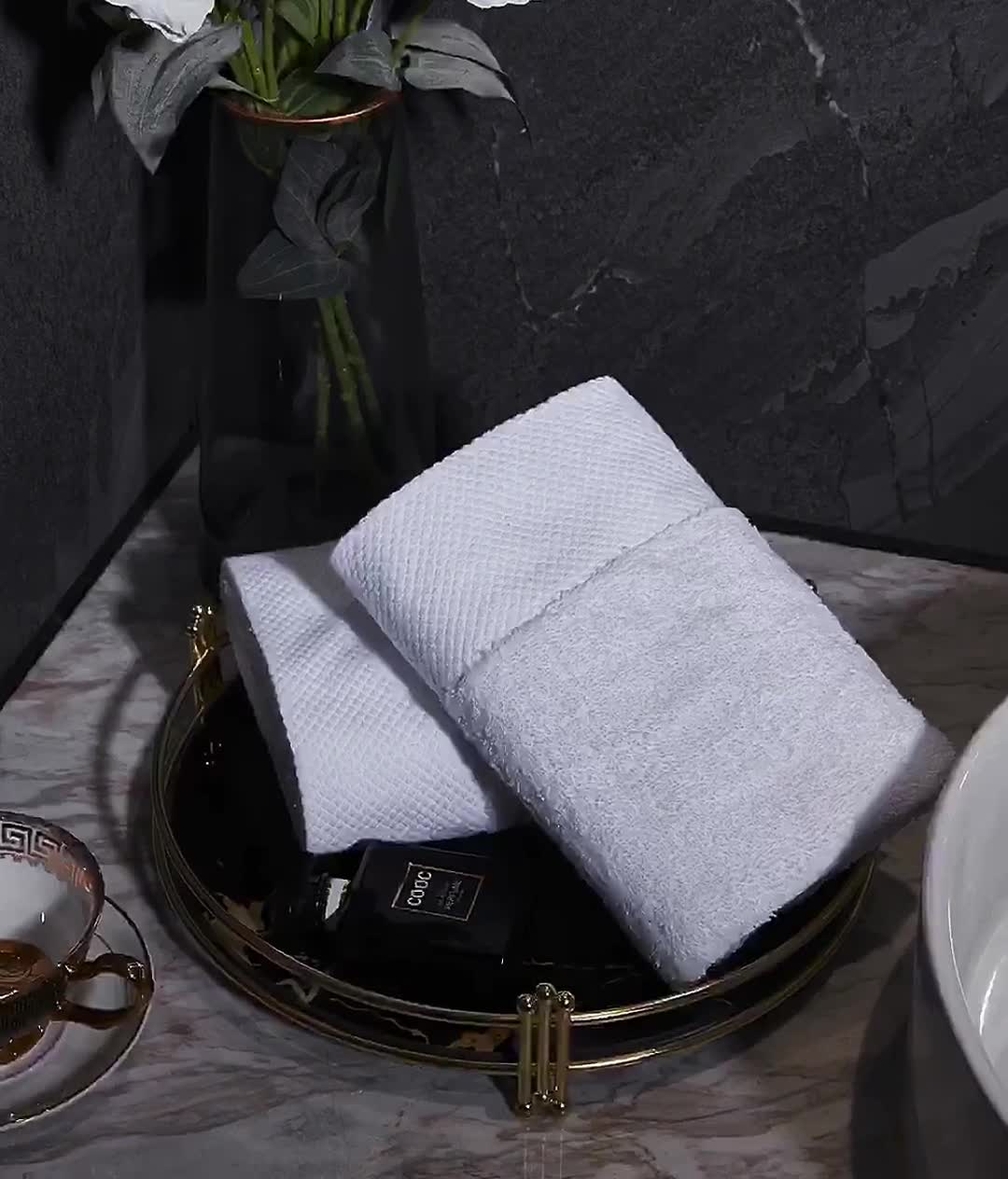 91家纺网 家纺一手货源 找家纺 总 罗菲尼 2025白色全棉毛巾方巾酒店用品宾馆用品民宿用品