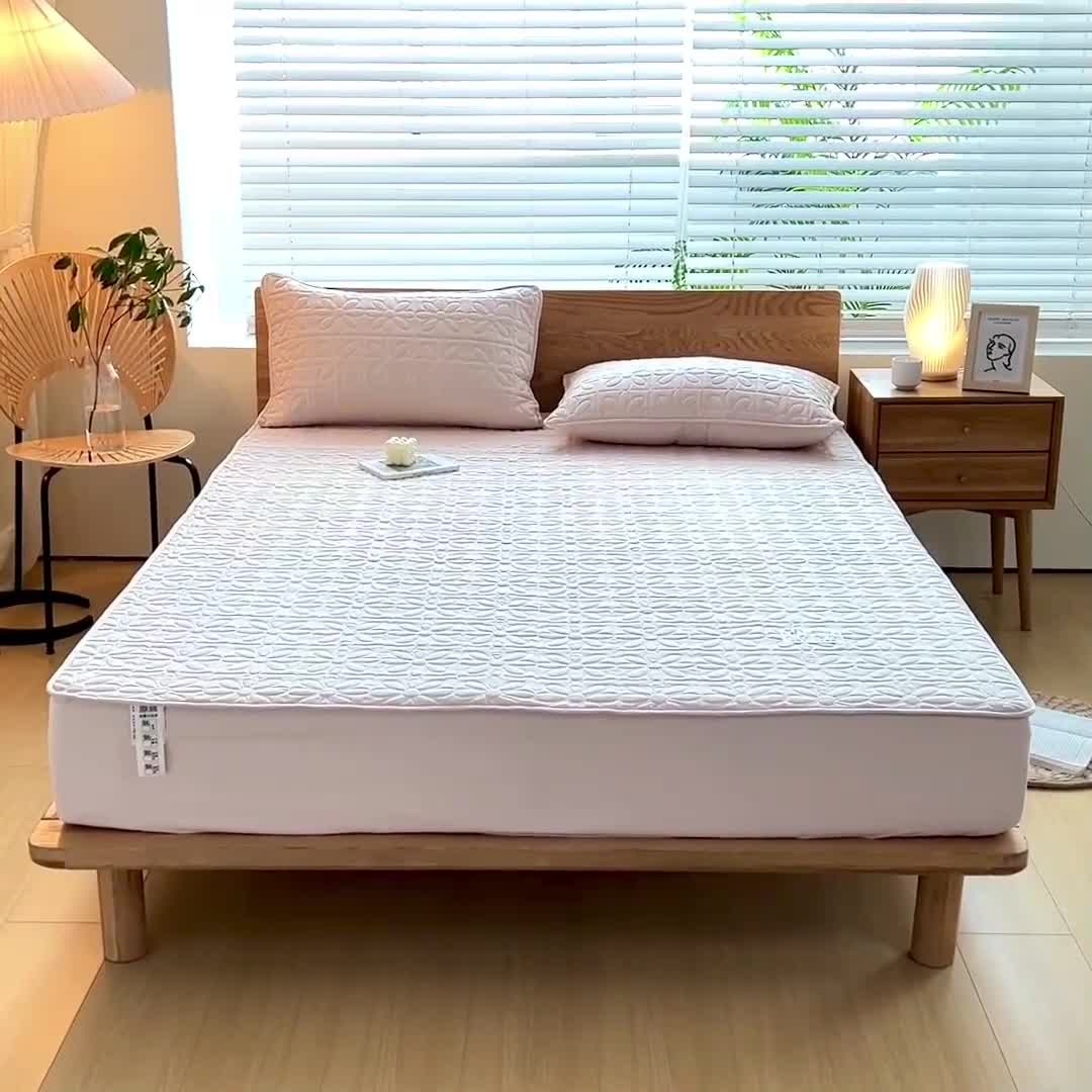 91家纺网 家纺一手货源 找家纺 给笠 2023新款原棉床笠 幸运格-卡其