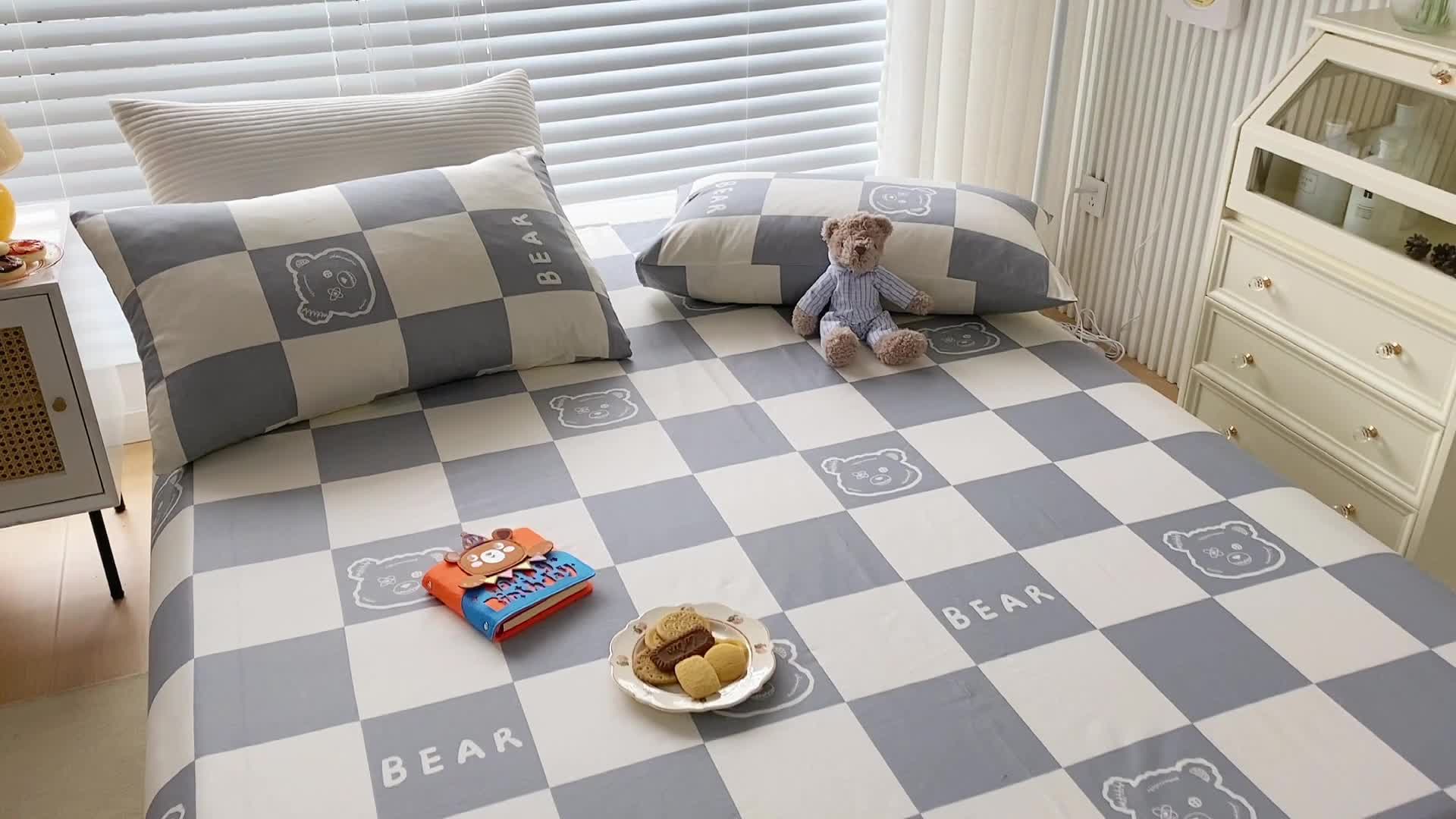 91家纺网 家纺一手货源 找家纺 金丝鸟 2022新款全棉床单单品 无影熊