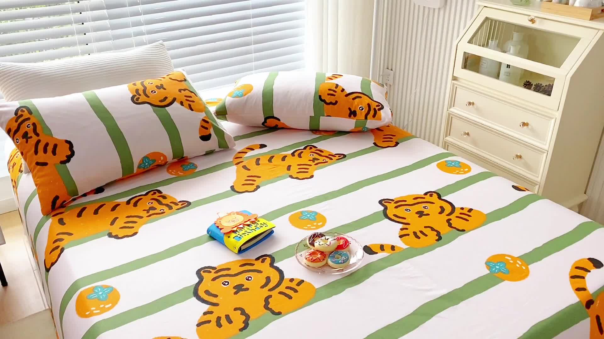 91家纺网 家纺一手货源 找家纺 金丝鸟 2022新款全棉床单单品 布迪迦