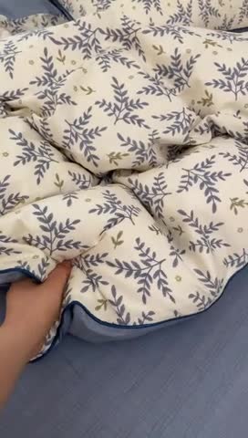 91家纺网 家纺一手货源 找家纺 金丝鸟 2022新款全棉麻绳款四件套 兰芝