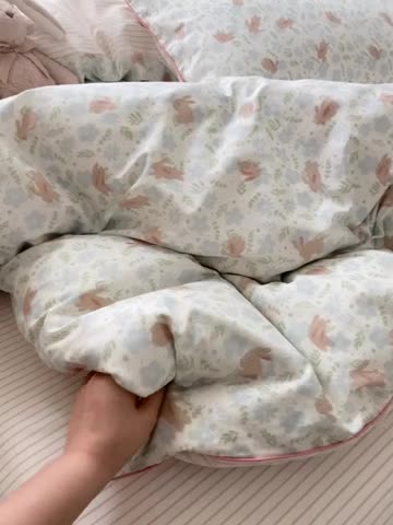 91家纺网 家纺一手货源 找家纺 金丝鸟 2022新款全棉麻绳款四件套 玉兔