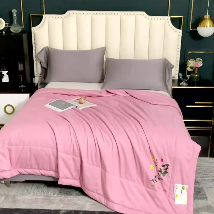 91家纺网 家纺一手货源 找家纺 （总）盈超2023新款凉感丝大豆纤维被夏被直播热款被子被芯