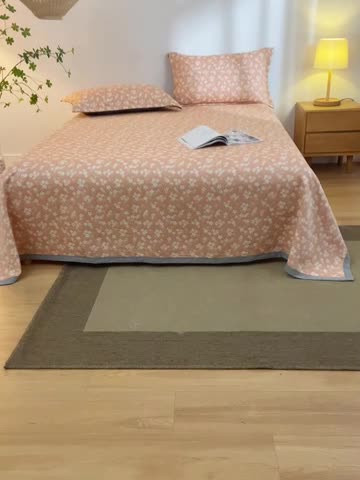 91家纺网 家纺一手货源 找家纺 安莱生活 2022新款全棉双层纱多功能夏被 繁花似锦