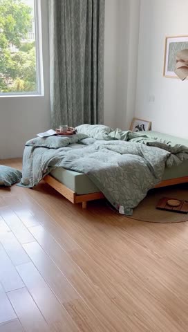 91家纺网 家纺一手货源 找家纺 安莱生活 2022新款全棉双层纱色织大提花夏被落叶缤纷-草绿