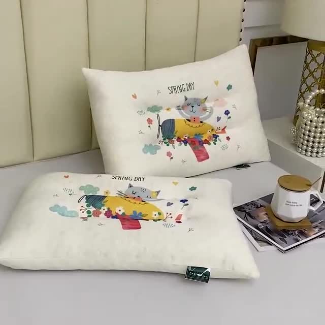 91家纺网 家纺一手货源 找家纺 2025卡通乳胶枕芯儿童成人碎乳胶颗粒枕头礼品会销直播爆款源头厂家