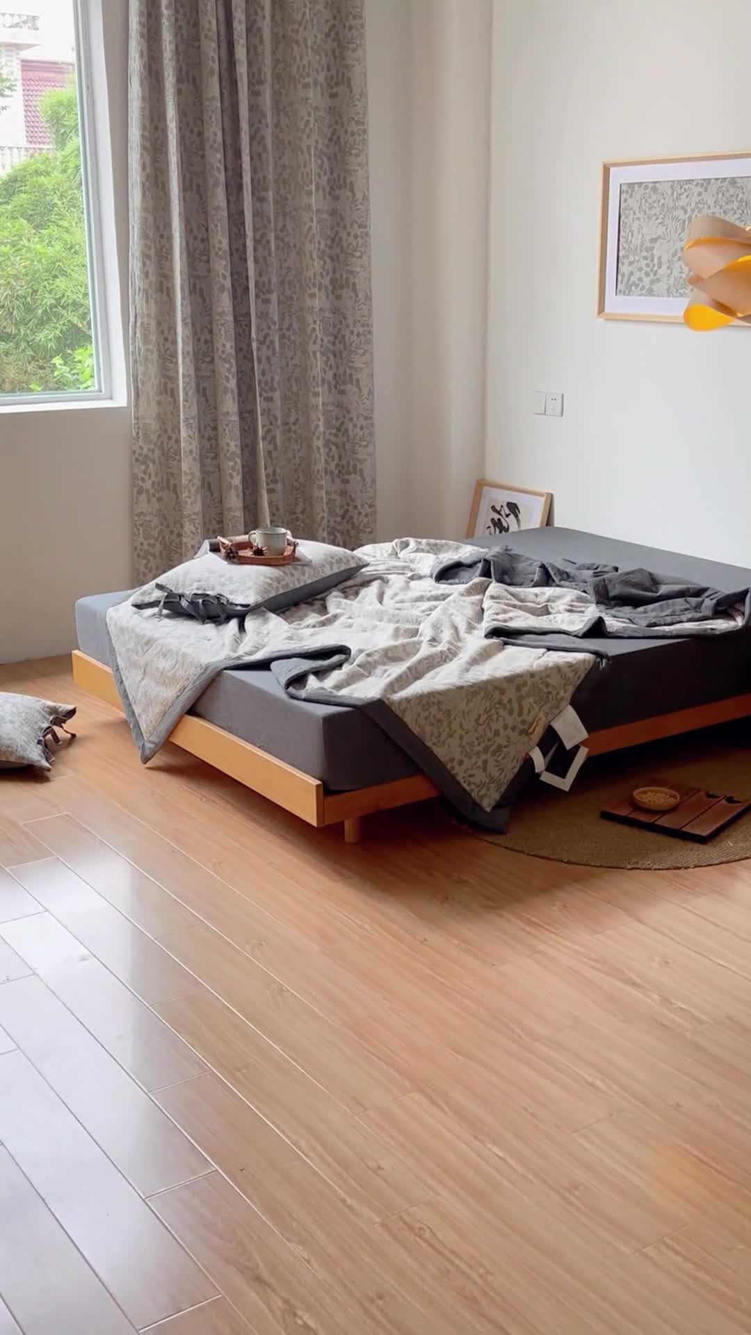 91家纺网 家纺一手货源 找家纺 安莱生活 2022新款全棉双层纱色织大提花夏被 栀子花-深灰