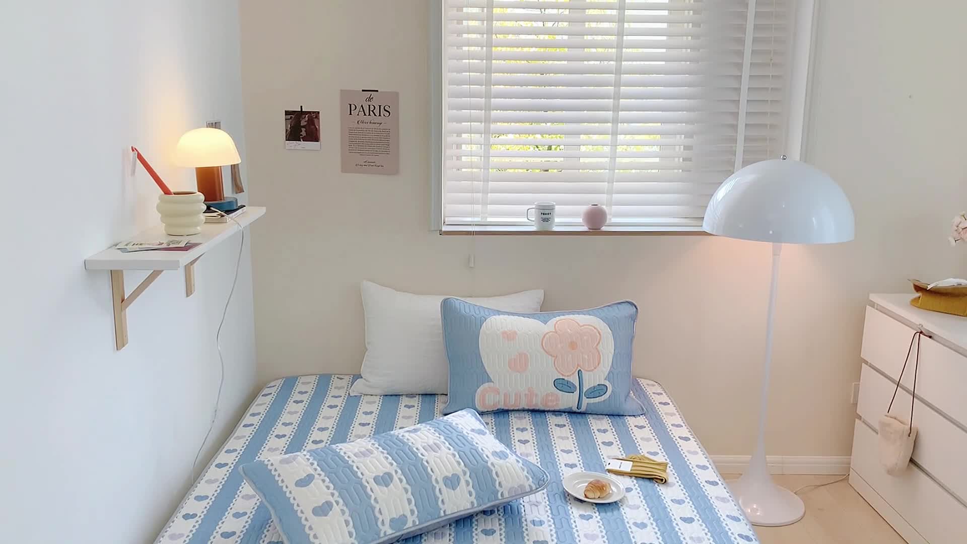 91家纺网 家纺一手货源 找家纺 顾里家纺 2022新款韩系凉感印花大版软席 爱心花花