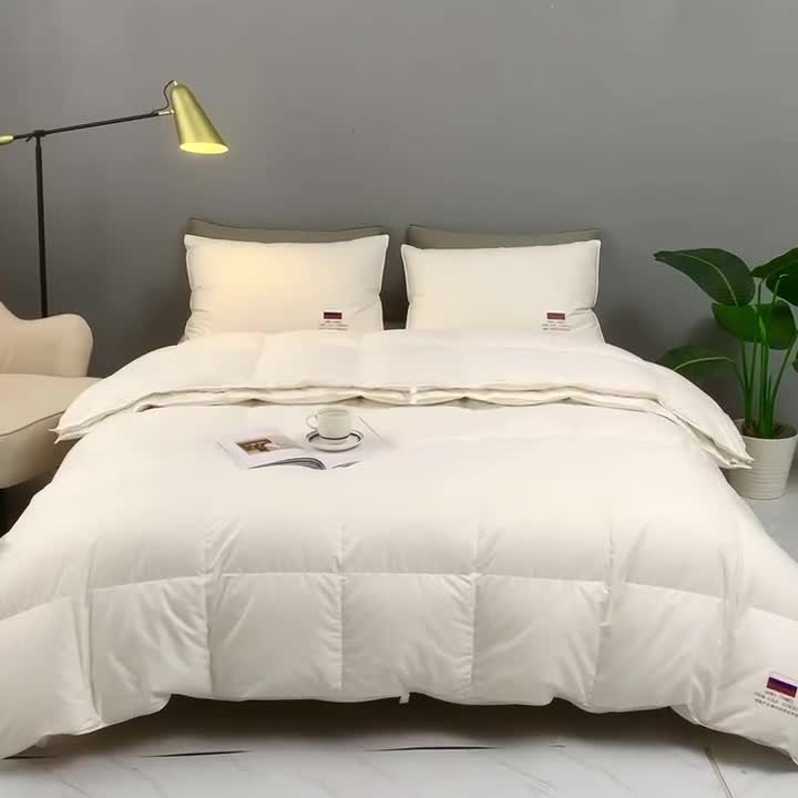 91家纺网 家纺一手货源 找家纺 （总）岚司羽新款全棉子母被羽绒被95%白鹅绒