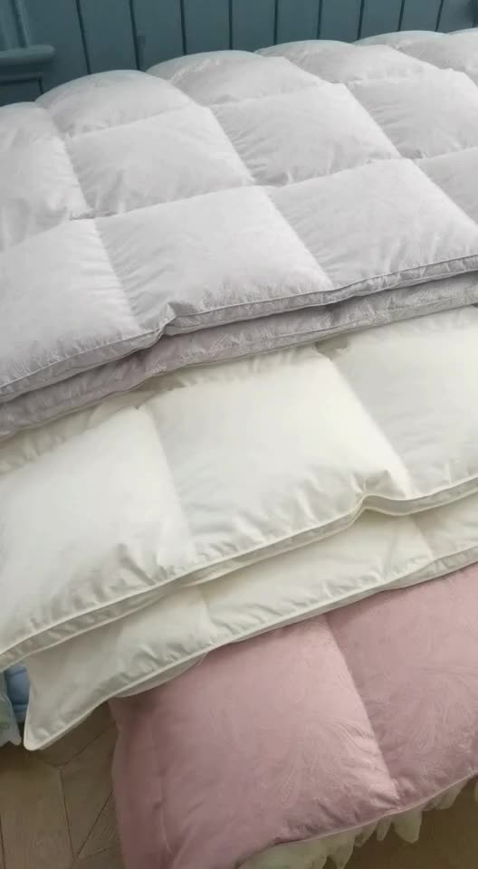 91家纺网 家纺一手货源 找家纺 （总）岚司羽2024新款全棉95白鹅绒被95%羽绒被