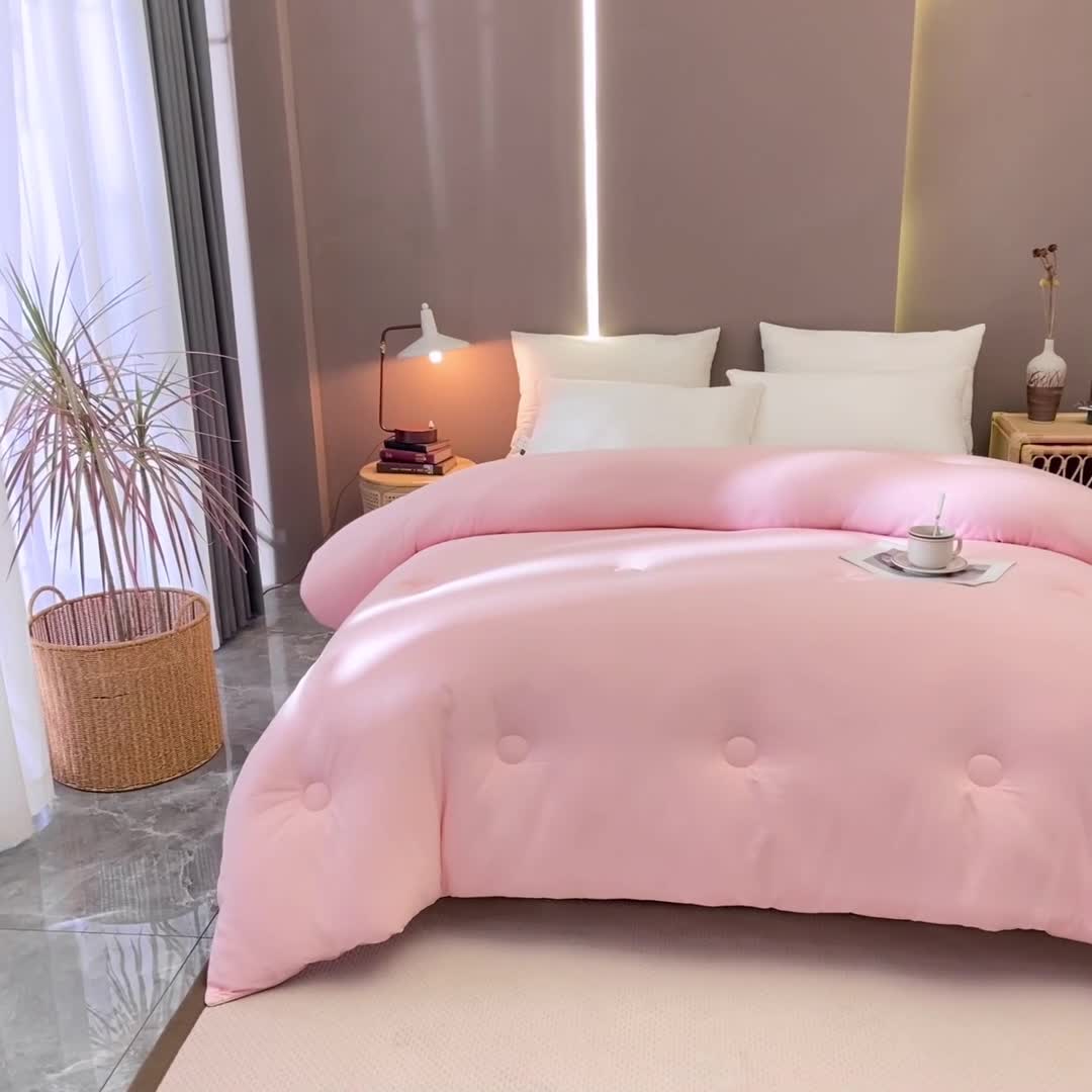 91家纺网 家纺一手货源 找家纺 永耀 2022新款原棉大豆被电商直播爆款不断货 玉色