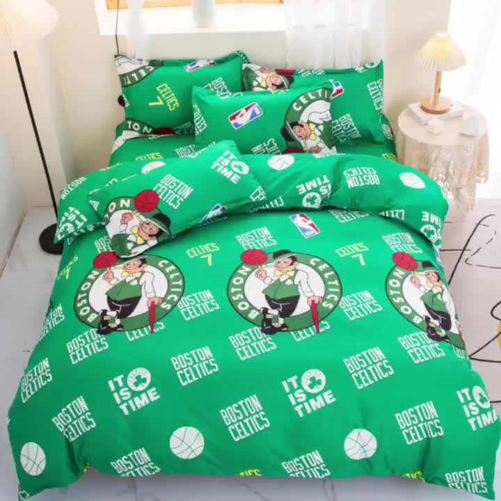 91家纺网 家纺一手货源 找家纺 乐居坊 2022新款芦荟棉四件套凯尔特人