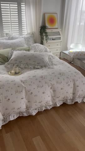 91家纺网 家纺一手货源 找家纺 宝齐莱家纺 2022新款韩版全棉13372印花单被套 依恋