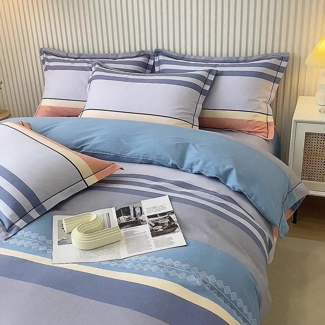 91家纺网 家纺一手货源 找家纺 杜先生新款全棉加厚磨毛系列床单轻松一刻-桔（直角床单）