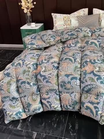 91家纺网 家纺一手货源 找家纺 织梦人羽绒被花型95级鹅绒被120支全棉活性印花现货欧格斯