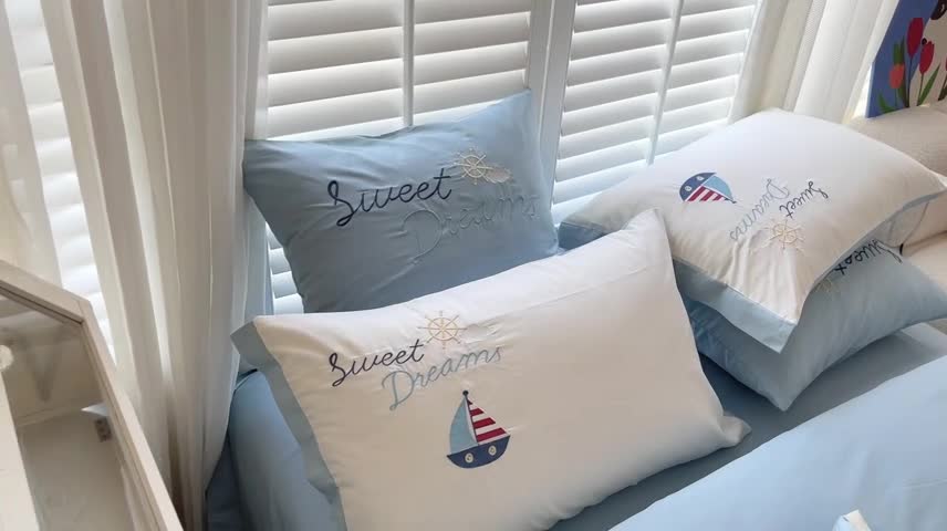 91家纺网 家纺一手货源 找家纺 总星野 2022新款星夜号系列100支澳棉贴布绣绣花四件套