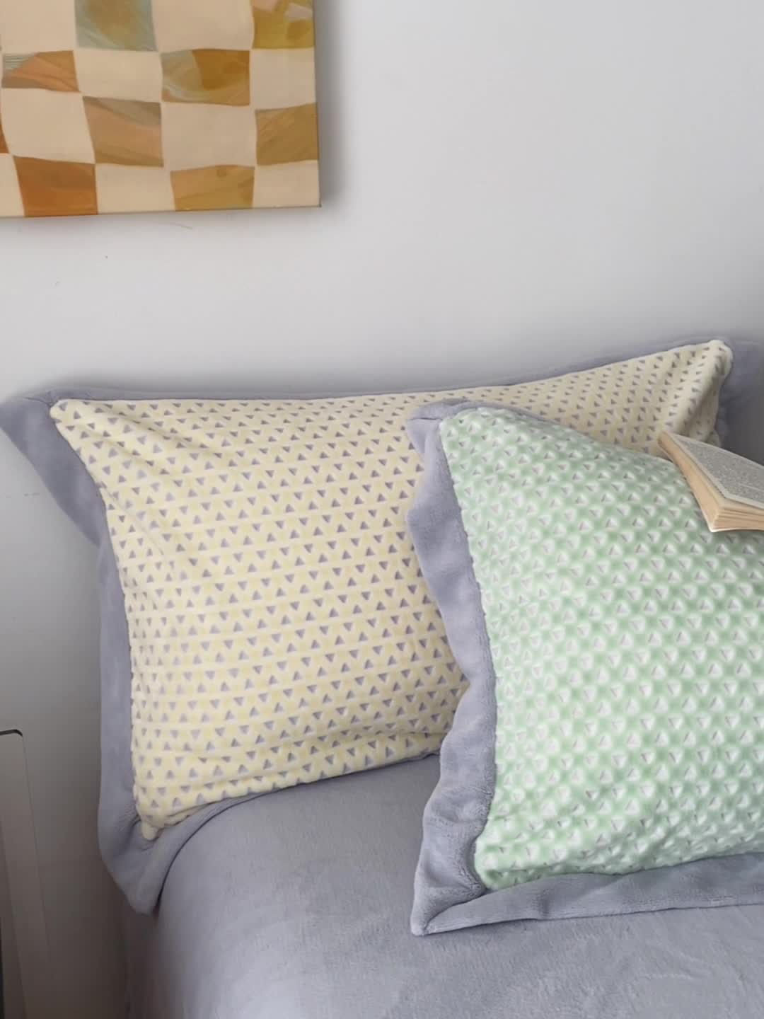 91家纺网 家纺一手货源 找家纺 佳梦家纺 2022新款240克芙暖绒提花四件套-寻梦 寻梦（香草绿）