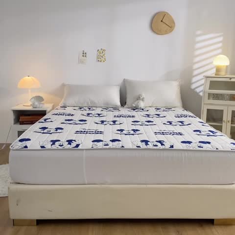 91家纺网 家纺一手货源 找家纺 鑫钰 2023新款迪士尼长绒棉床笠罩 蓝奇