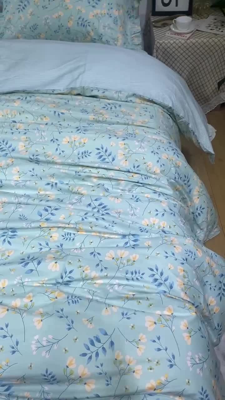 91家纺网 家纺一手货源 找家纺 棉生活 2022新款韩系花边碎花四件套 别样情怀