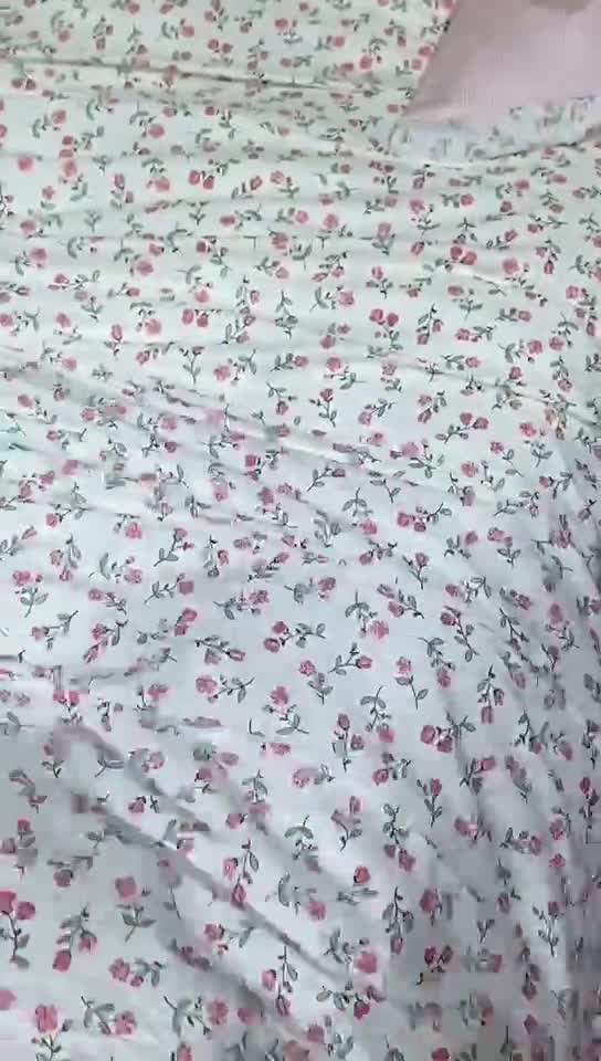 91家纺网 家纺一手货源 找家纺 棉生活 2022新款韩系花边碎花四件套 花季物语-红