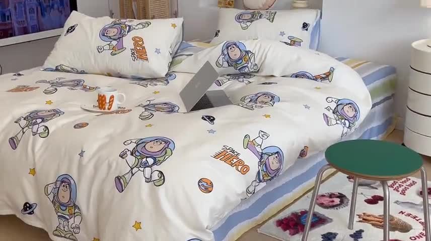 91家纺网 家纺一手货源 找家纺 （总）昔可家纺2022新款迪士尼全棉四件套