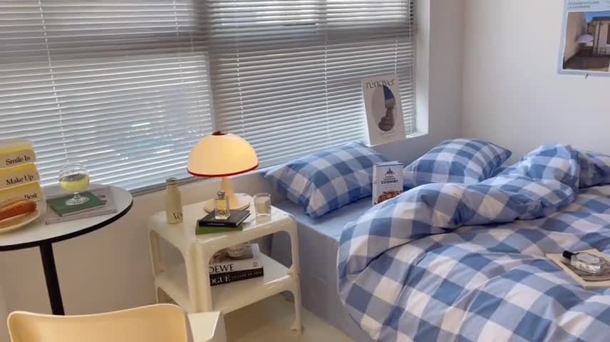 91家纺网 家纺一手货源 找家纺 （总）昔可家纺2022新款学生季格子全棉四件套