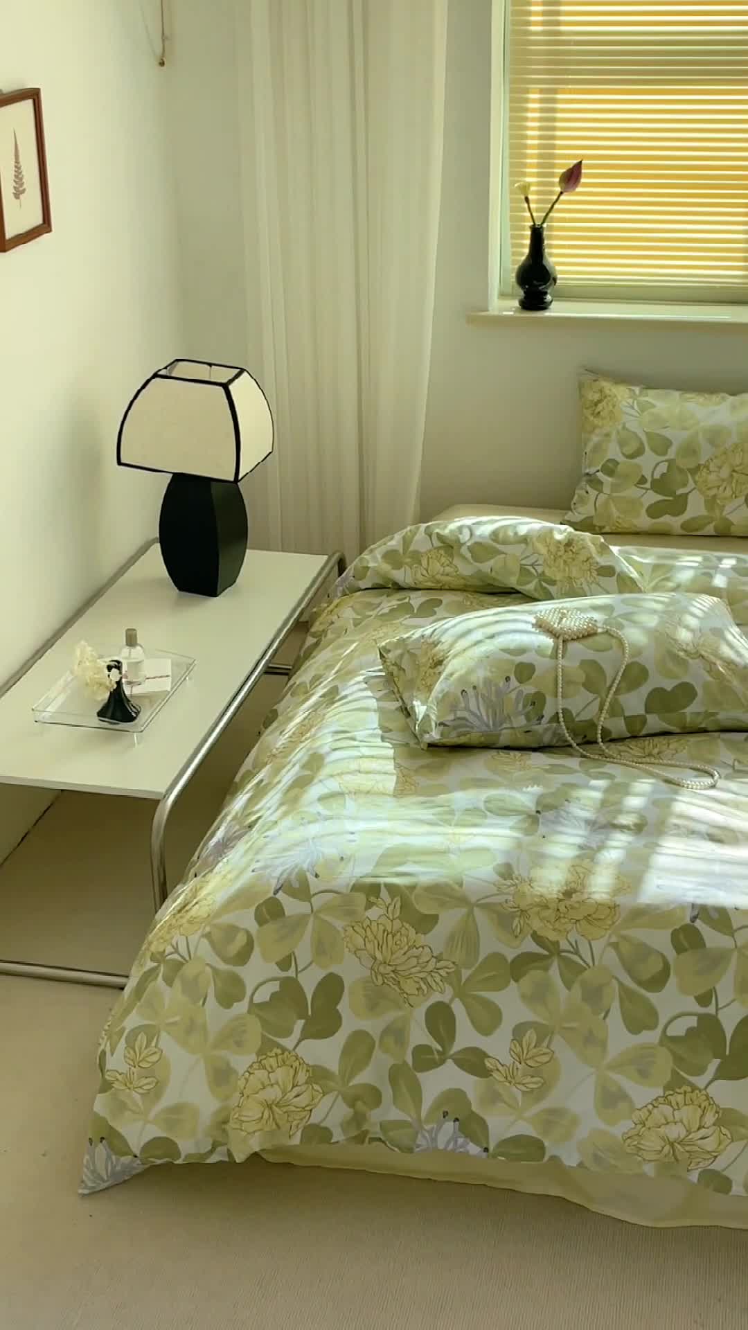 91家纺网 家纺一手货源 找家纺 窝米 2022秋季新品全棉13370花卉系列四件套 花漾