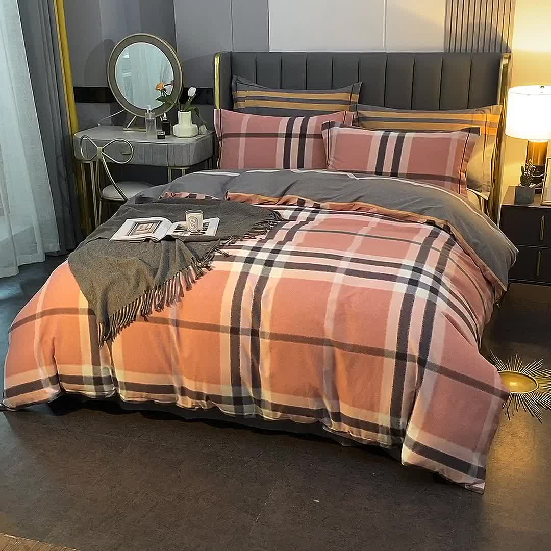 91家纺网 家纺一手货源 找家纺 棉生活  2022新款铂金全棉磨毛系列（AB版设计） 克莱尔