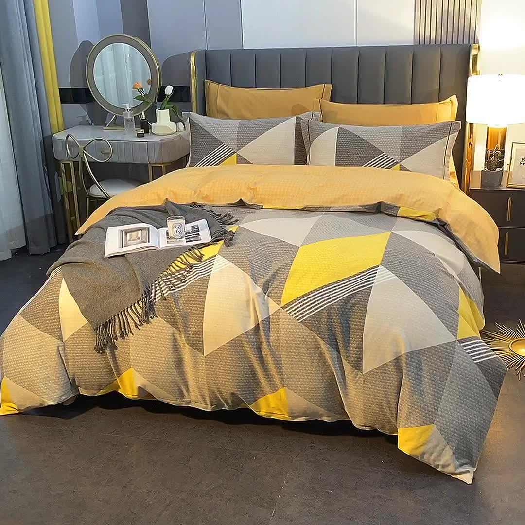 91家纺网 家纺一手货源 找家纺 棉生活  2022新款铂金全棉磨毛系列（AB版设计） 菱琅