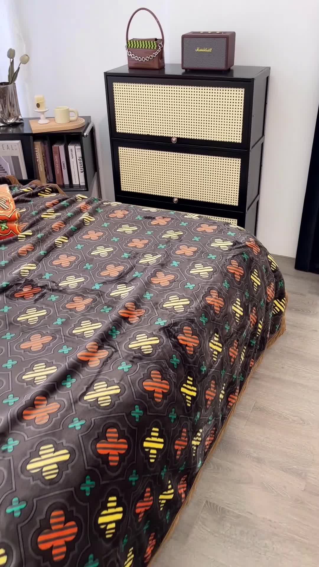 91家纺网 家纺一手货源 找家纺 （总）缔缦 22新款More design AB版复合毛毯