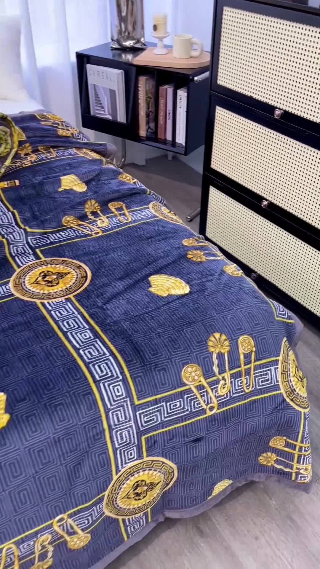 91家纺网 家纺一手货源 找家纺 缔缦 22新款More design AB版复合毛毯 克罗地