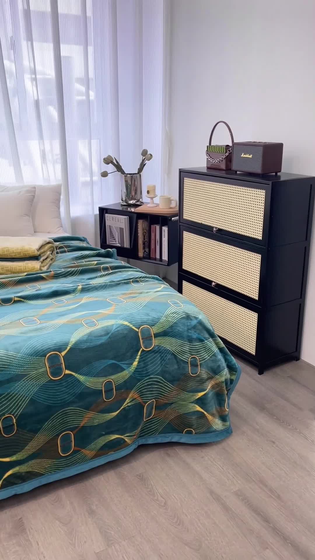 91家纺网 家纺一手货源 找家纺 缔缦 22新款More design AB版复合毛毯 西奥多