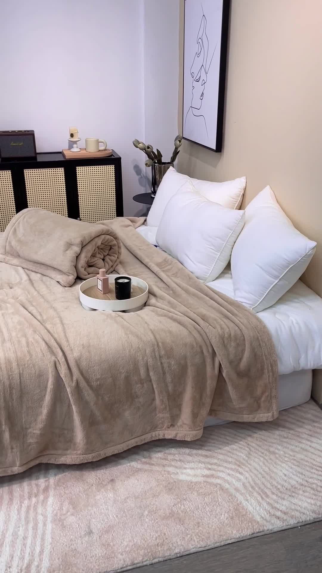 91家纺网 家纺一手货源 找家纺 缔缦 2022新款More design毛毯 丹麦毯 卡其