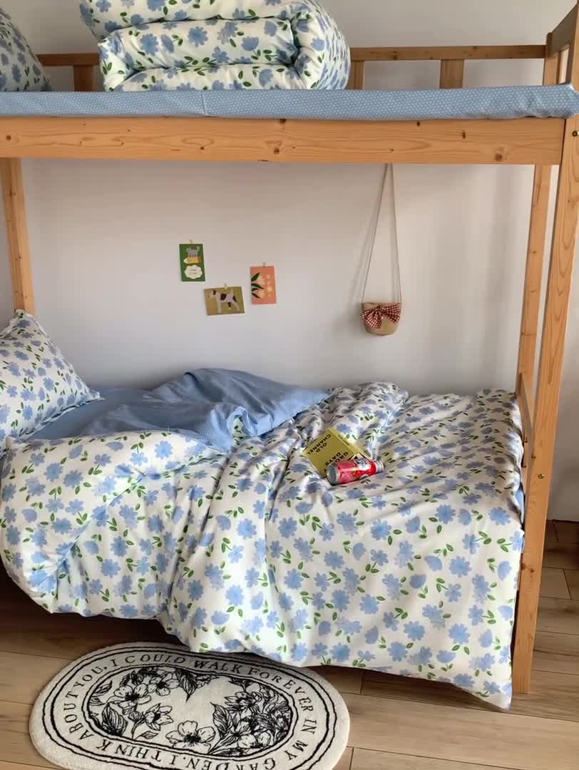 91家纺网 家纺一手货源 找家纺 怡家居 2023新款开学季全棉学生宿舍六件套 三生三世